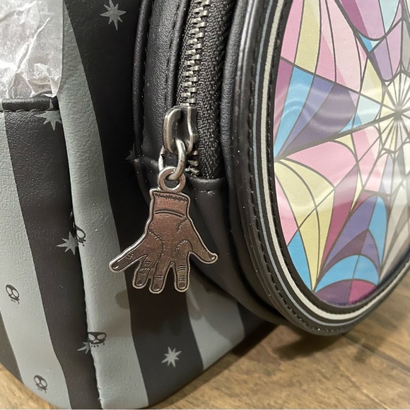 Loungefly Wednesday Nevermore Mini-Backpack - Entertainment Earth Exclusive - Picture 7 of 12